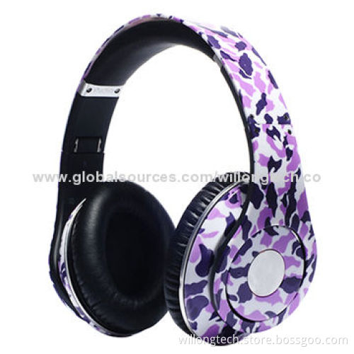 Fashion Design Water Transfer Printed Headphones, Soft Earmuff, Comfortable to Wear